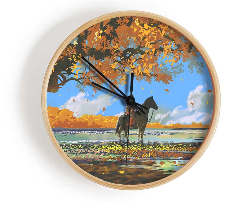 The Rider In The East Clock - Wallart-Direct UK