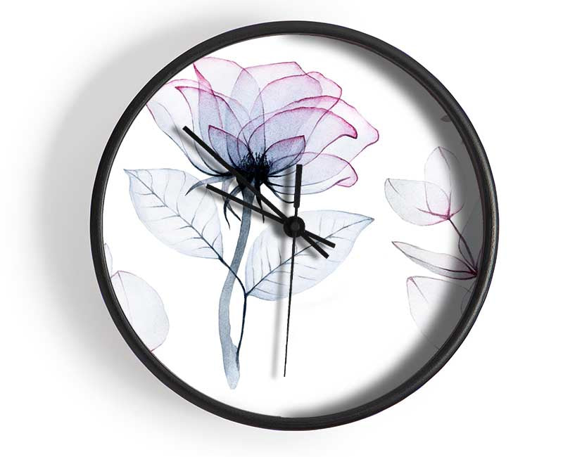 Transparency Flowers Clock - Wallart-Direct UK