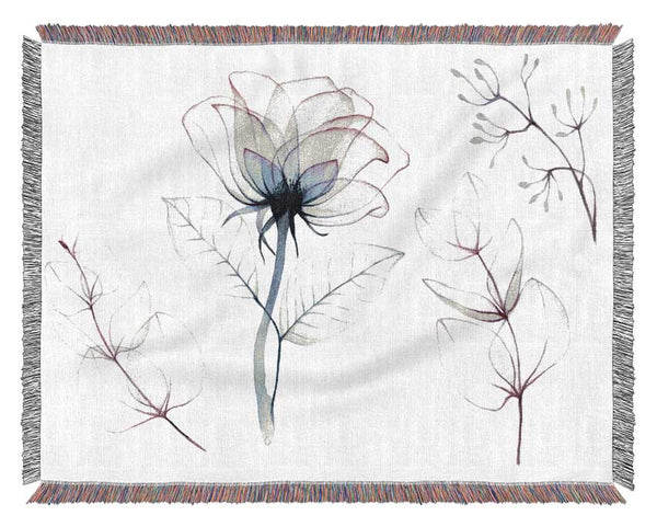 Transparency Flowers Woven Blanket