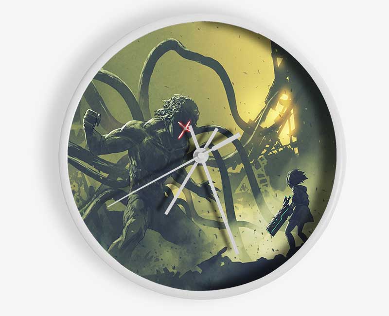 Arms Of A Terror Man Clock - Wallart-Direct UK