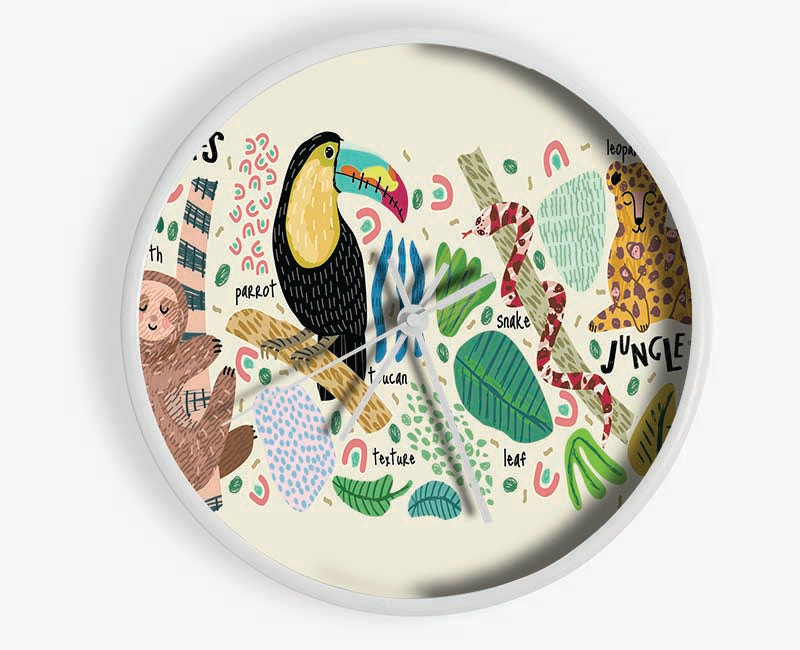 The Modern Animal Collection Clock - Wallart-Direct UK