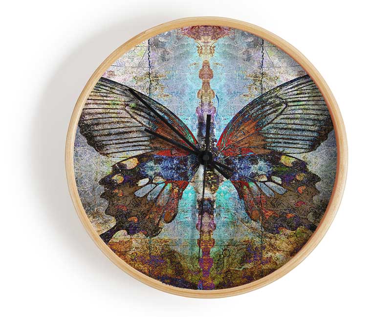 The Eroded Butterfly Clock - Wallart-Direct UK