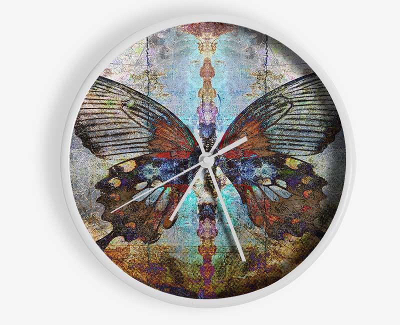 The Eroded Butterfly Clock - Wallart-Direct UK