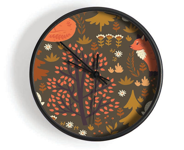 The Fox And The Rabbit Clock - Wallart-Direct UK