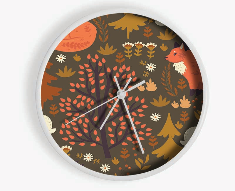 The Fox And The Rabbit Clock - Wallart-Direct UK