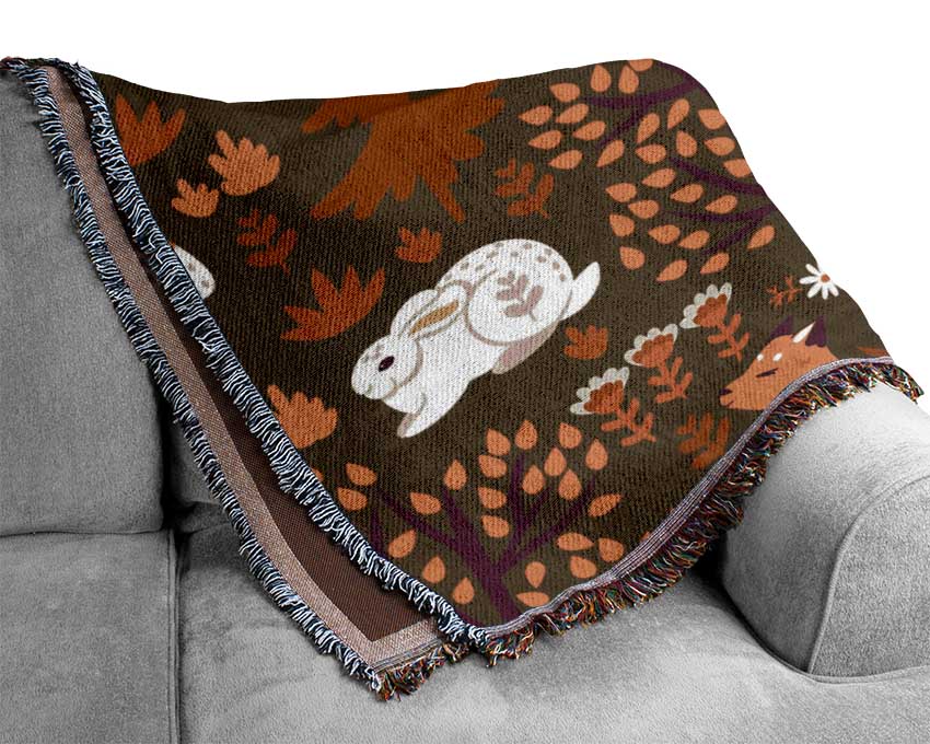 The Fox And The Rabbit Woven Blanket