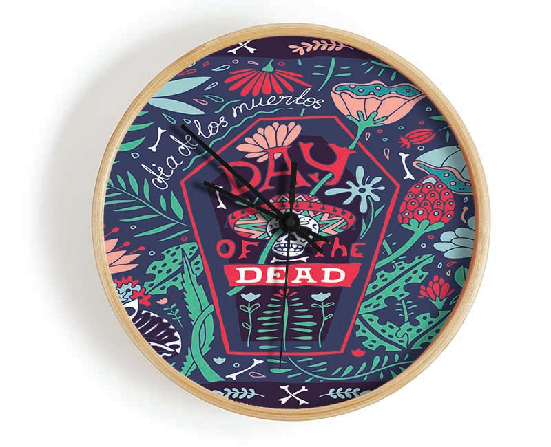 Day Of The Dead Celebration Clock - Wallart-Direct UK