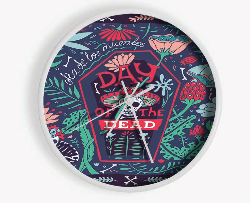 Day Of The Dead Celebration Clock - Wallart-Direct UK