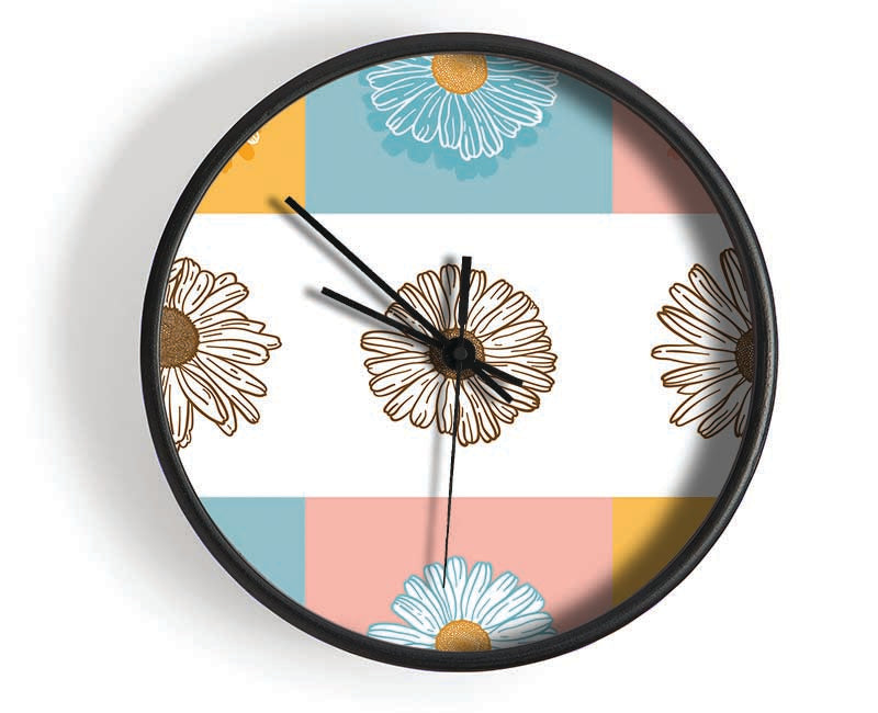 The Daisy Mirror Clock - Wallart-Direct UK