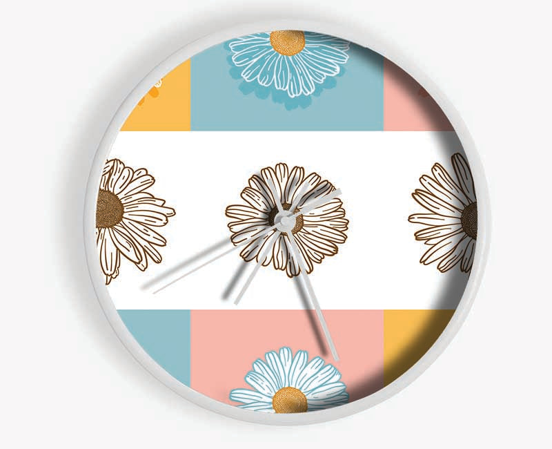 The Daisy Mirror Clock - Wallart-Direct UK