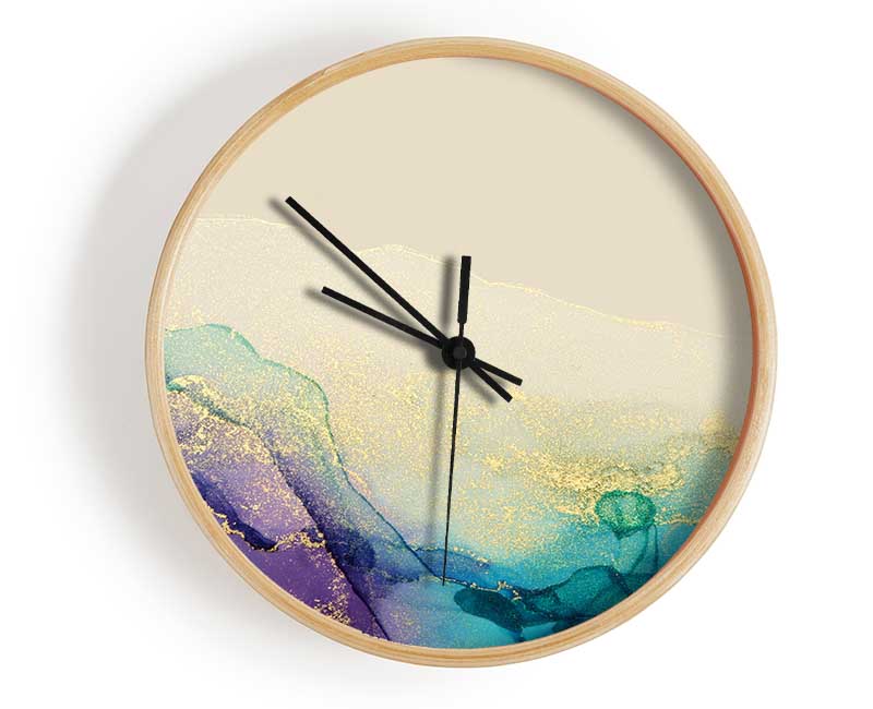 Blue And Purple Glitter Delight Clock - Wallart-Direct UK