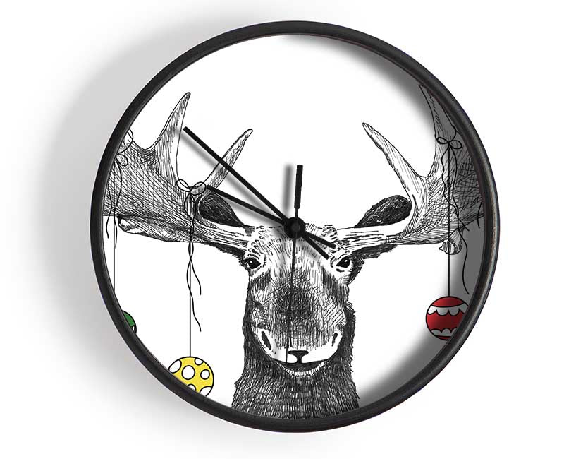 The Moosey Christmas Clock - Wallart-Direct UK