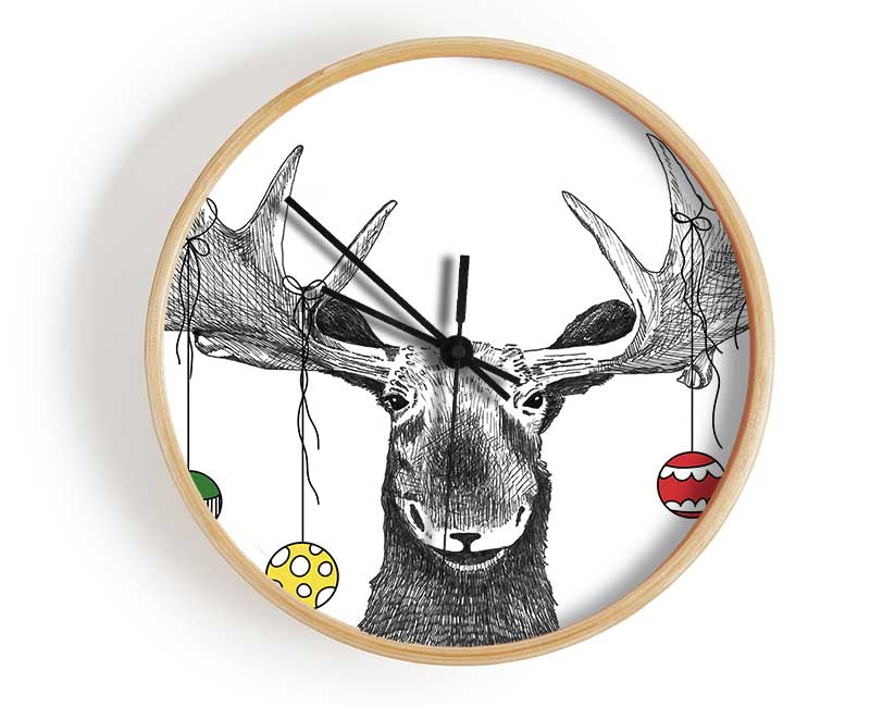 The Moosey Christmas Clock - Wallart-Direct UK