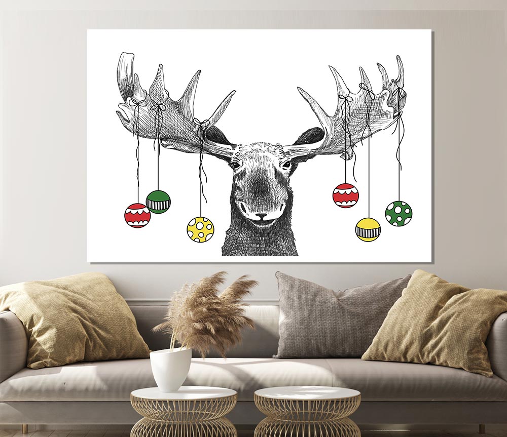 The Moosey Christmas Print Poster Wall Art