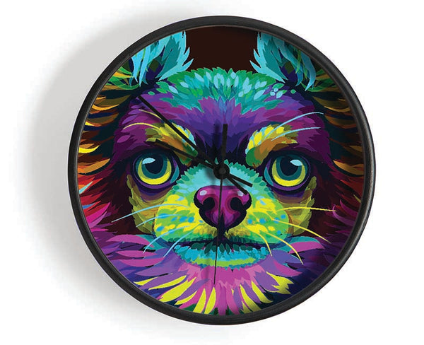 Chihuahua Stare Head Clock - Wallart-Direct UK