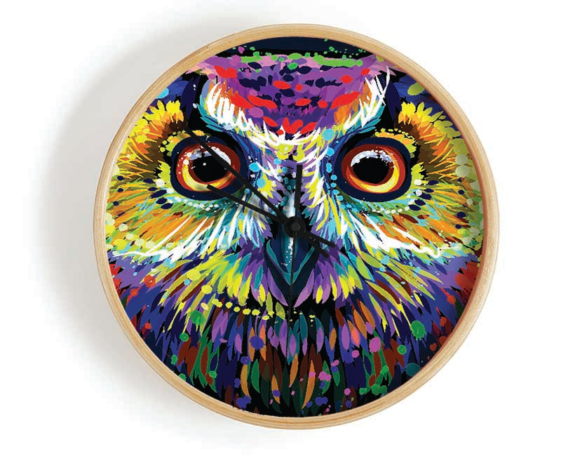 The Spooky Vivid Owl Clock - Wallart-Direct UK