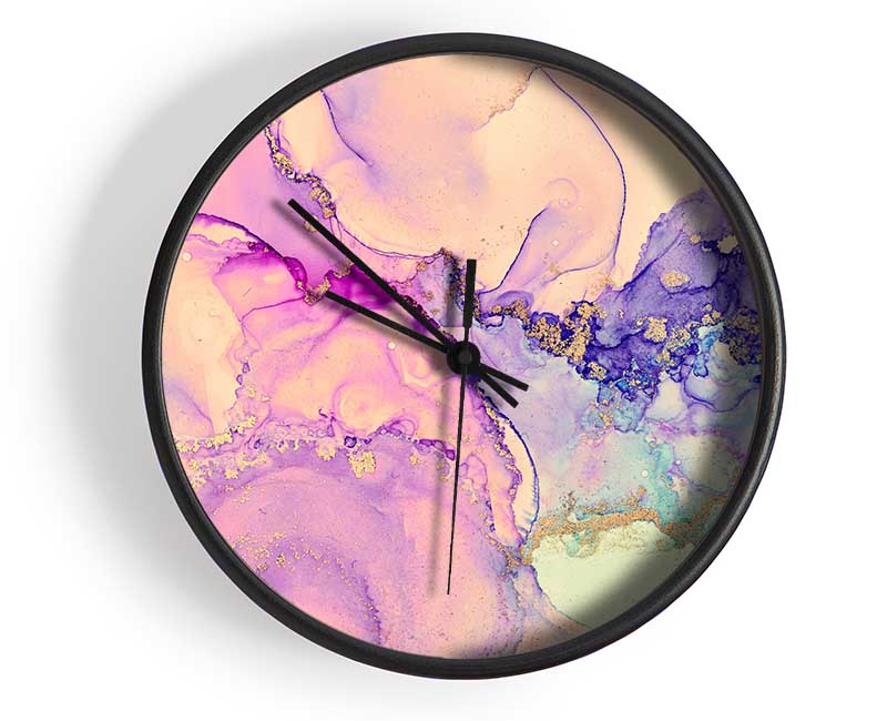 The Lilac Pastel Ink Water Clock - Wallart-Direct UK