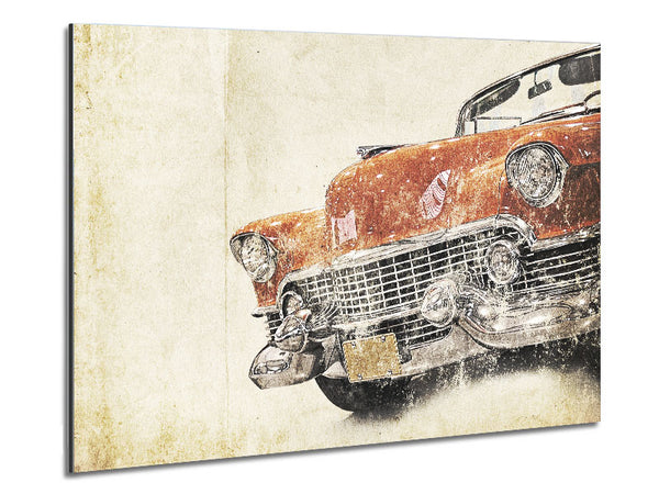 American Muscle Car Watercolour