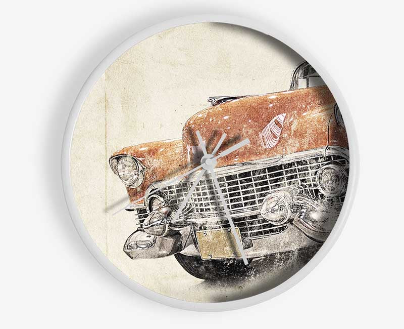 American Muscle Car Watercolour Clock - Wallart-Direct UK