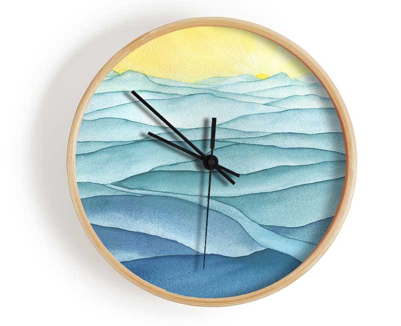 The Gentle Ripple Waves Clock - Wallart-Direct UK