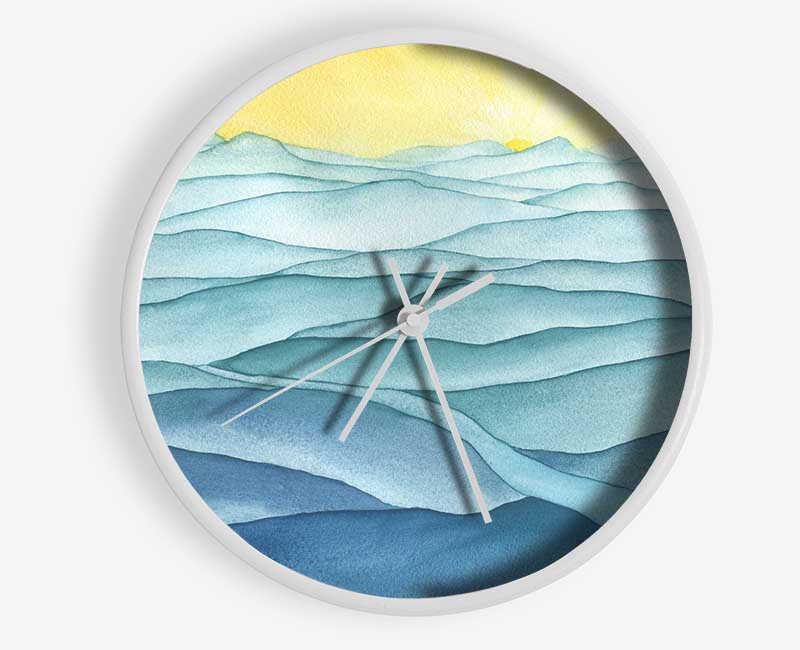 The Gentle Ripple Waves Clock - Wallart-Direct UK