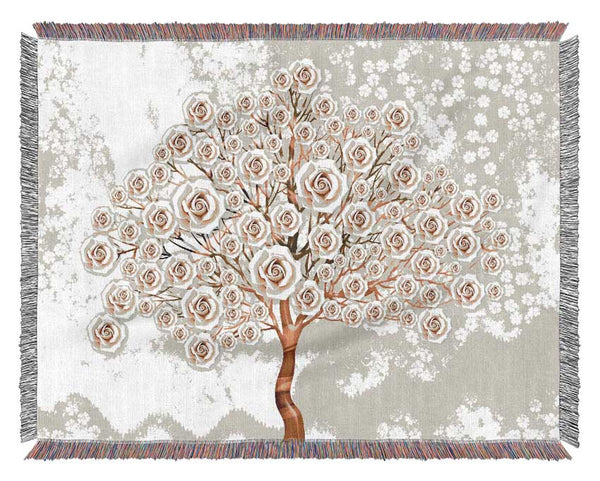 Huge Rose Tree Woven Blanket