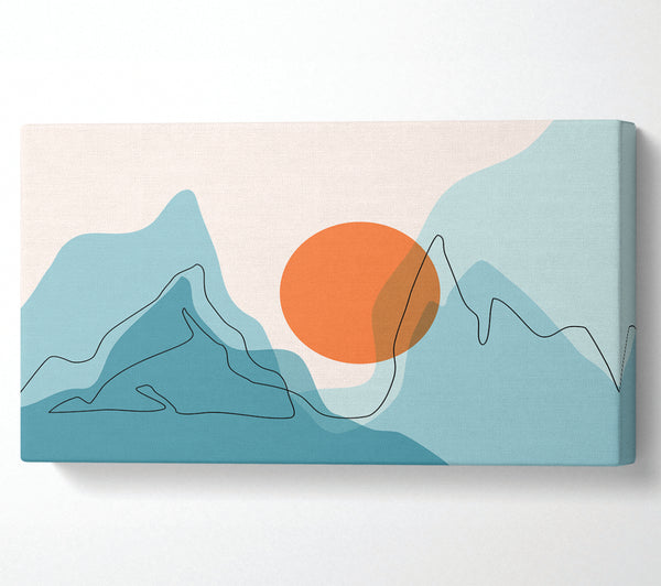 The Sun And Mountain Scene