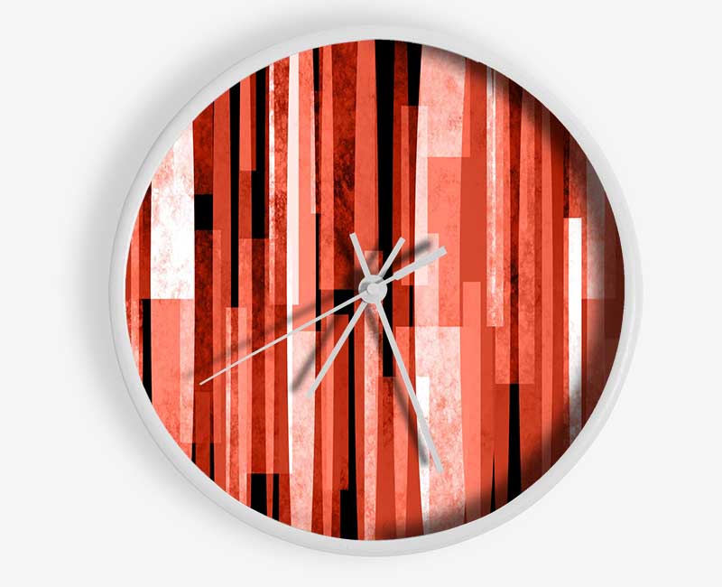 Red Line Drop Clock - Wallart-Direct UK