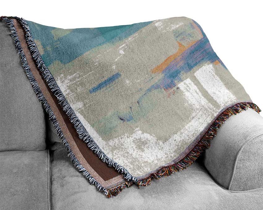 Chalk Cloud Blue Woven Blanket