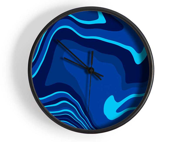 Blue Ocean Shapes Clock - Wallart-Direct UK