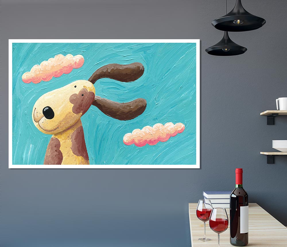 The Dog In The Wind Print Poster Wall Art