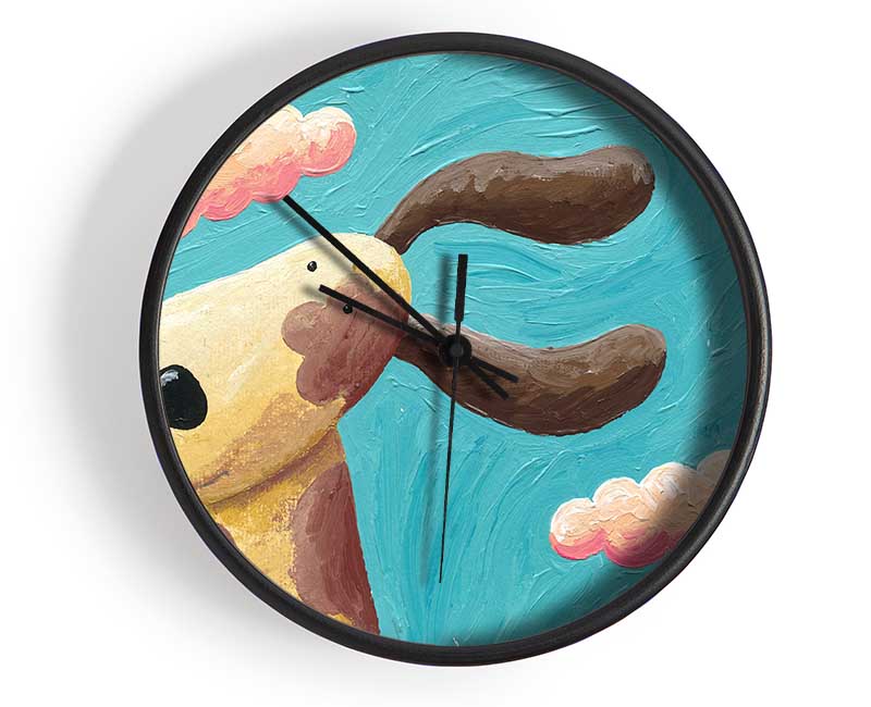 The Dog In The Wind Clock - Wallart-Direct UK