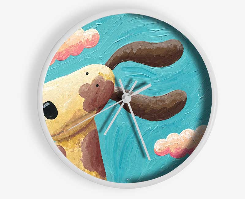 The Dog In The Wind Clock - Wallart-Direct UK