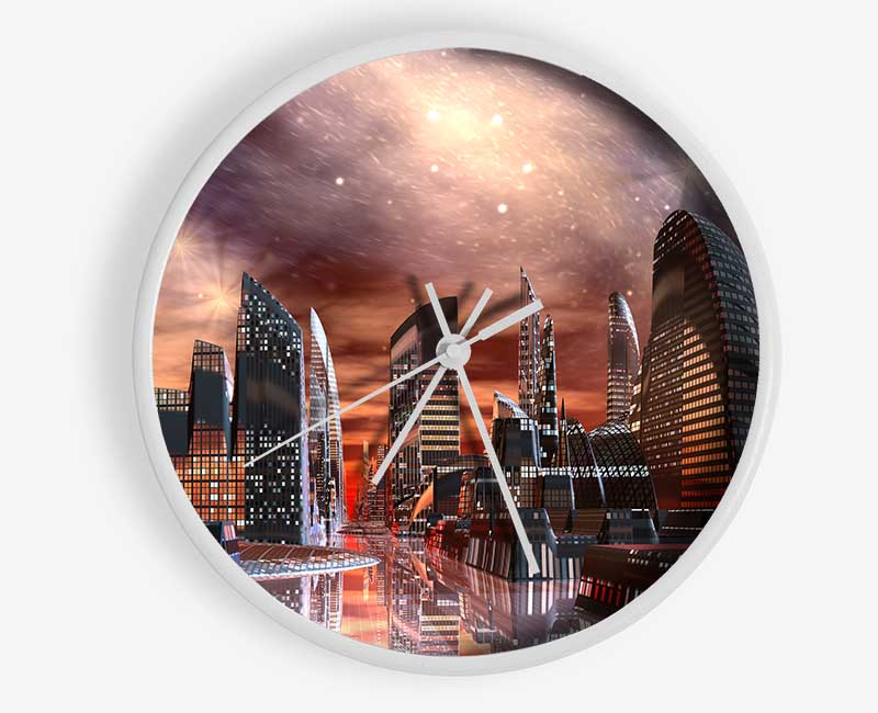 The Future City Of The World Clock - Wallart-Direct UK