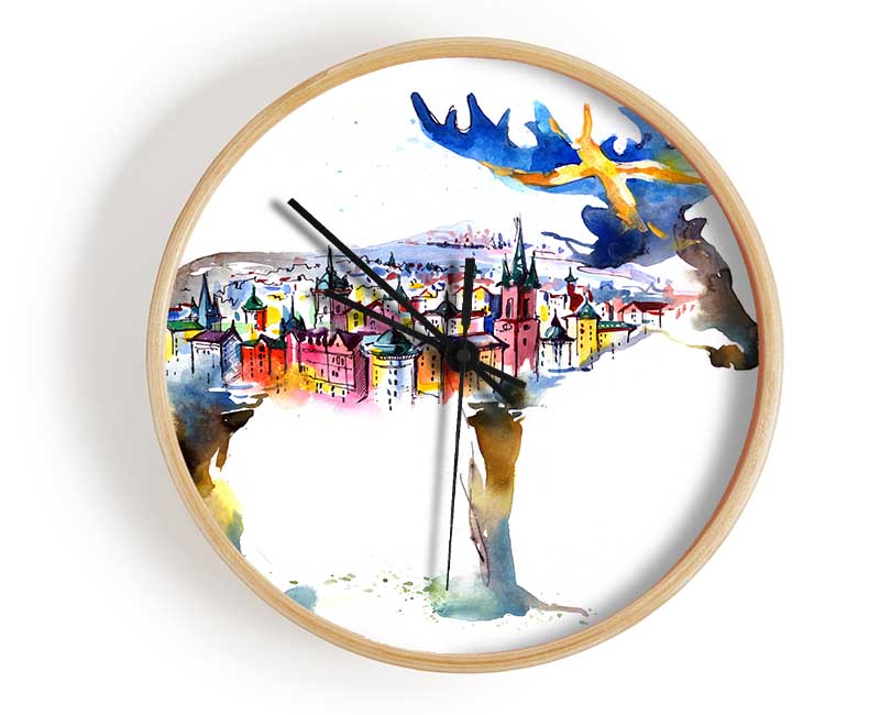 The Moose Town Clock - Wallart-Direct UK