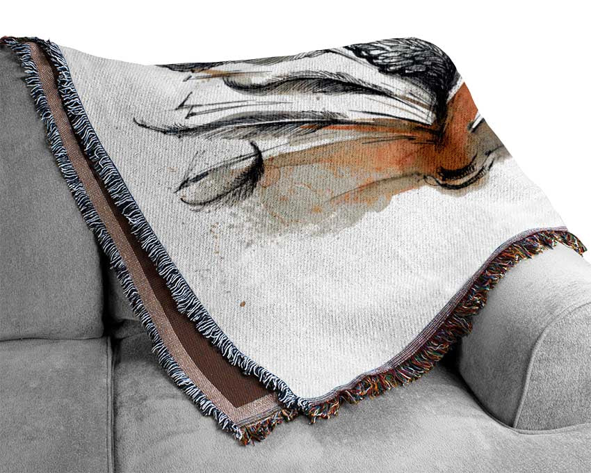 The Book Of Birds Woven Blanket