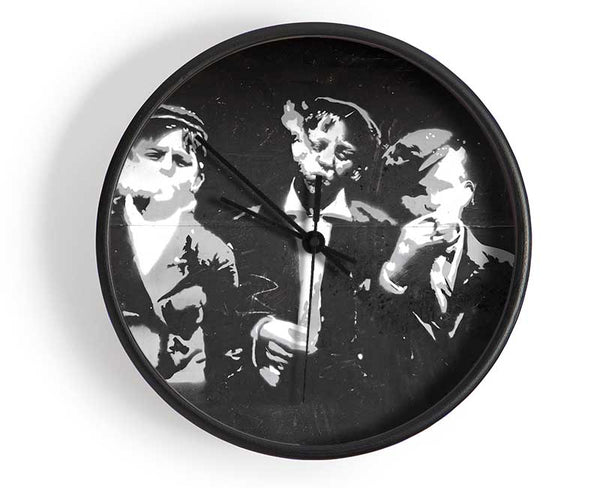 Children Smoking Clock - Wallart-Direct UK