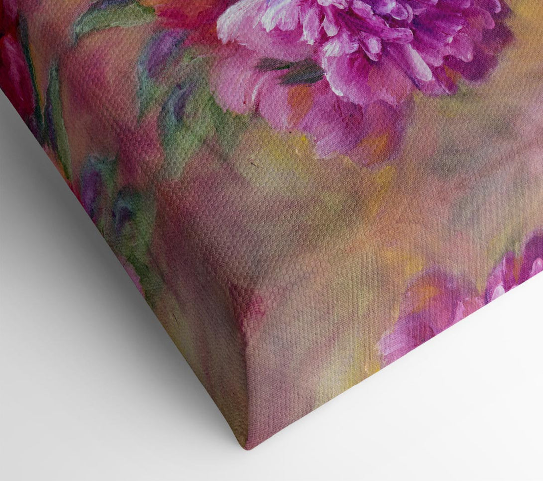 Picture of The Pink Blossom Vase Of Flowers Beauty Canvas Print Wall Art