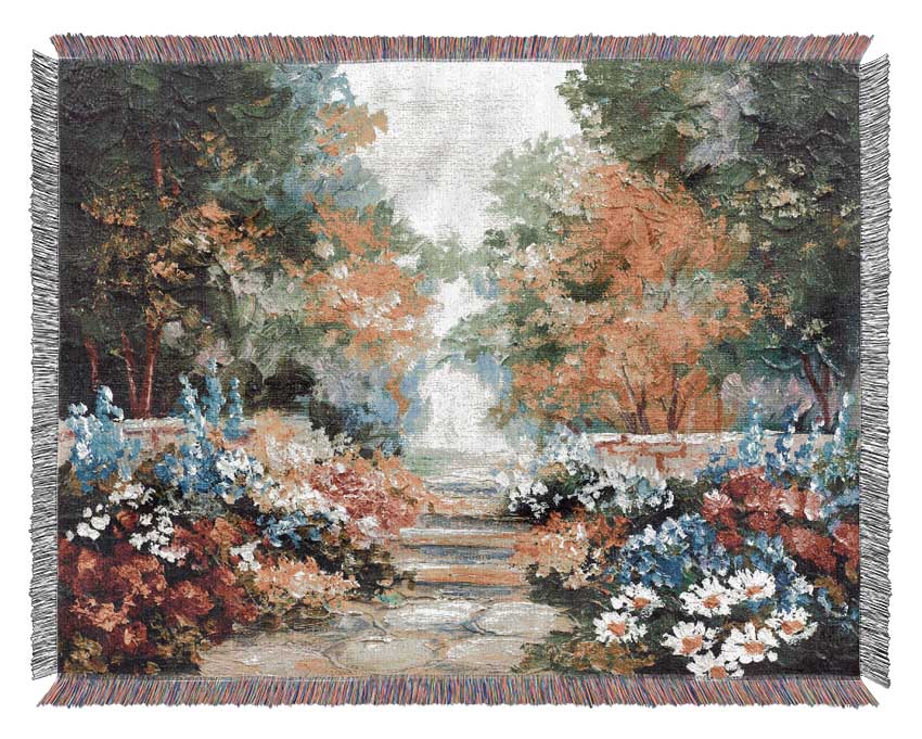 The Stone Cobble Forest Woven Blanket