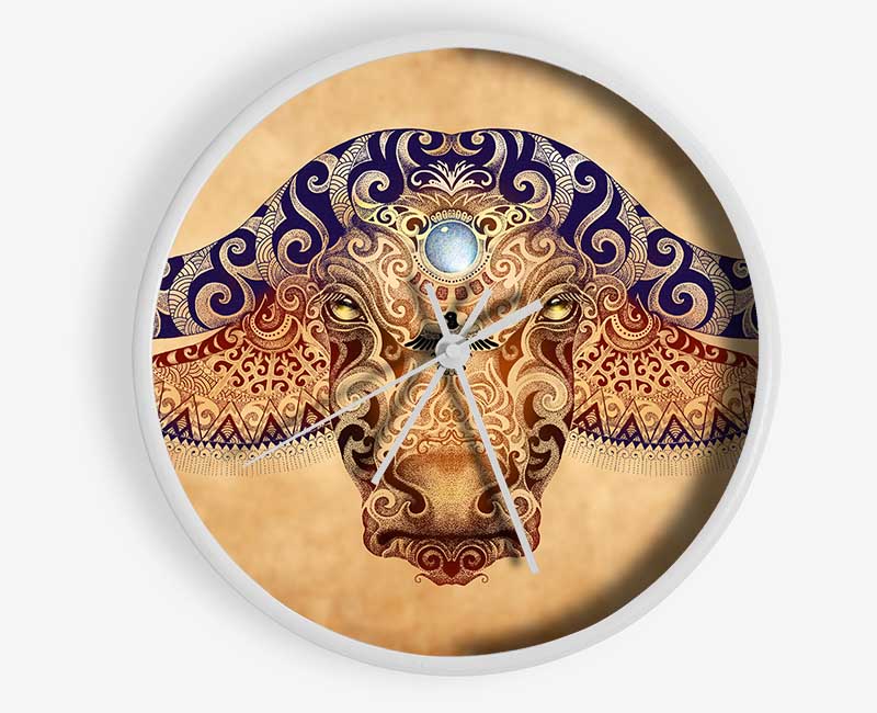 The Ethnic Ox Clock - Wallart-Direct UK