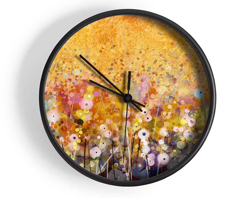 Dainty Flowers Field Clock - Wallart-Direct UK