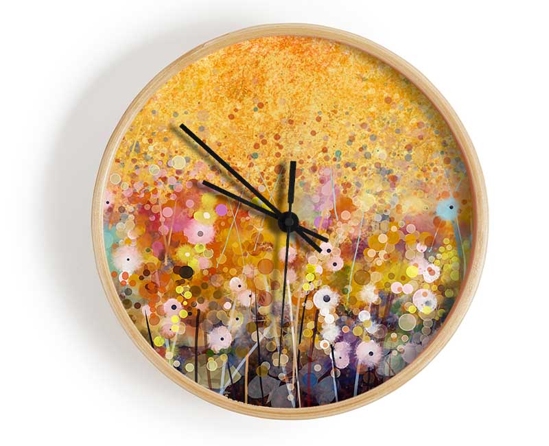 Dainty Flowers Field Clock - Wallart-Direct UK