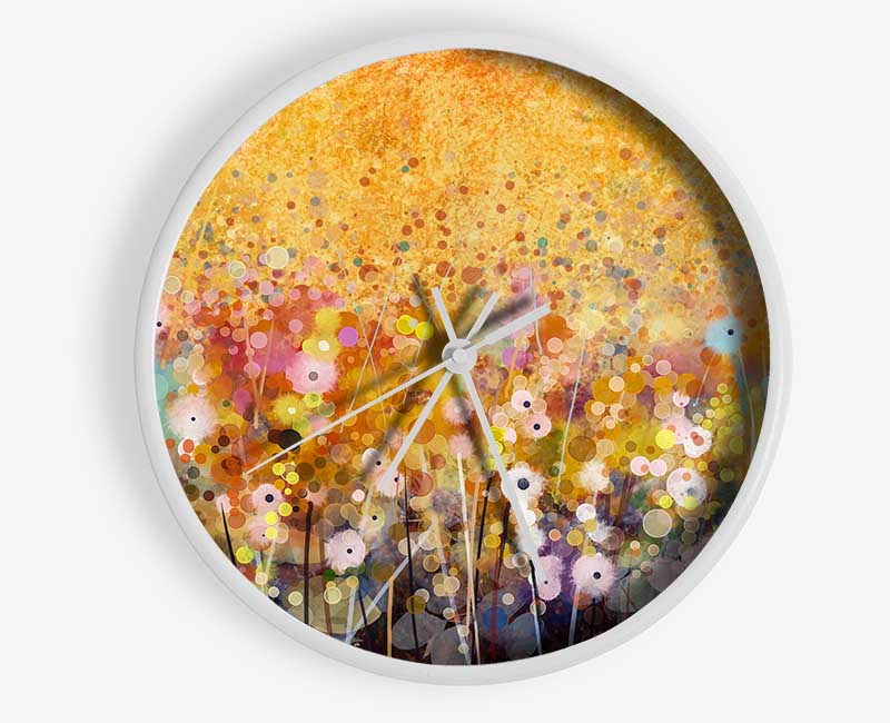 Dainty Flowers Field Clock - Wallart-Direct UK