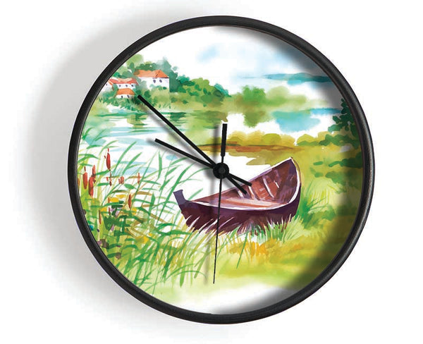 Banked On The River'S Edge Clock - Wallart-Direct UK