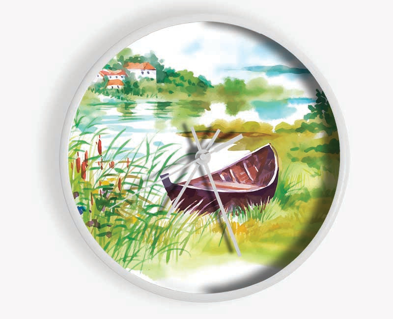 Banked On The River'S Edge Clock - Wallart-Direct UK