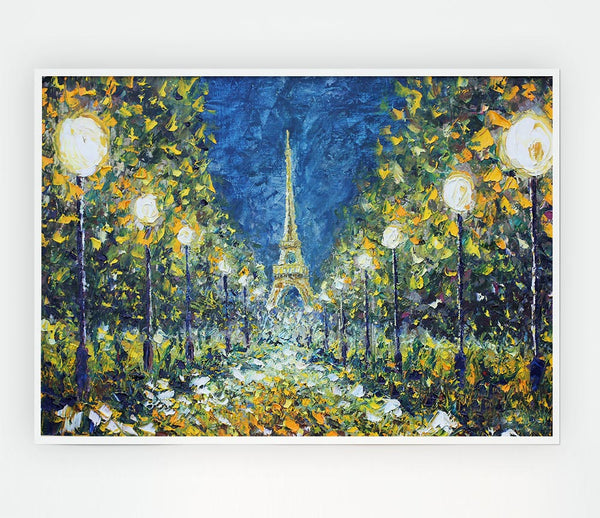 The Streetlights To Paris Print Poster Wall Art