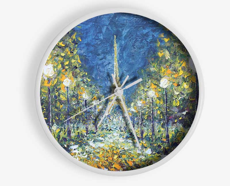 The Streetlights To Paris Clock - Wallart-Direct UK