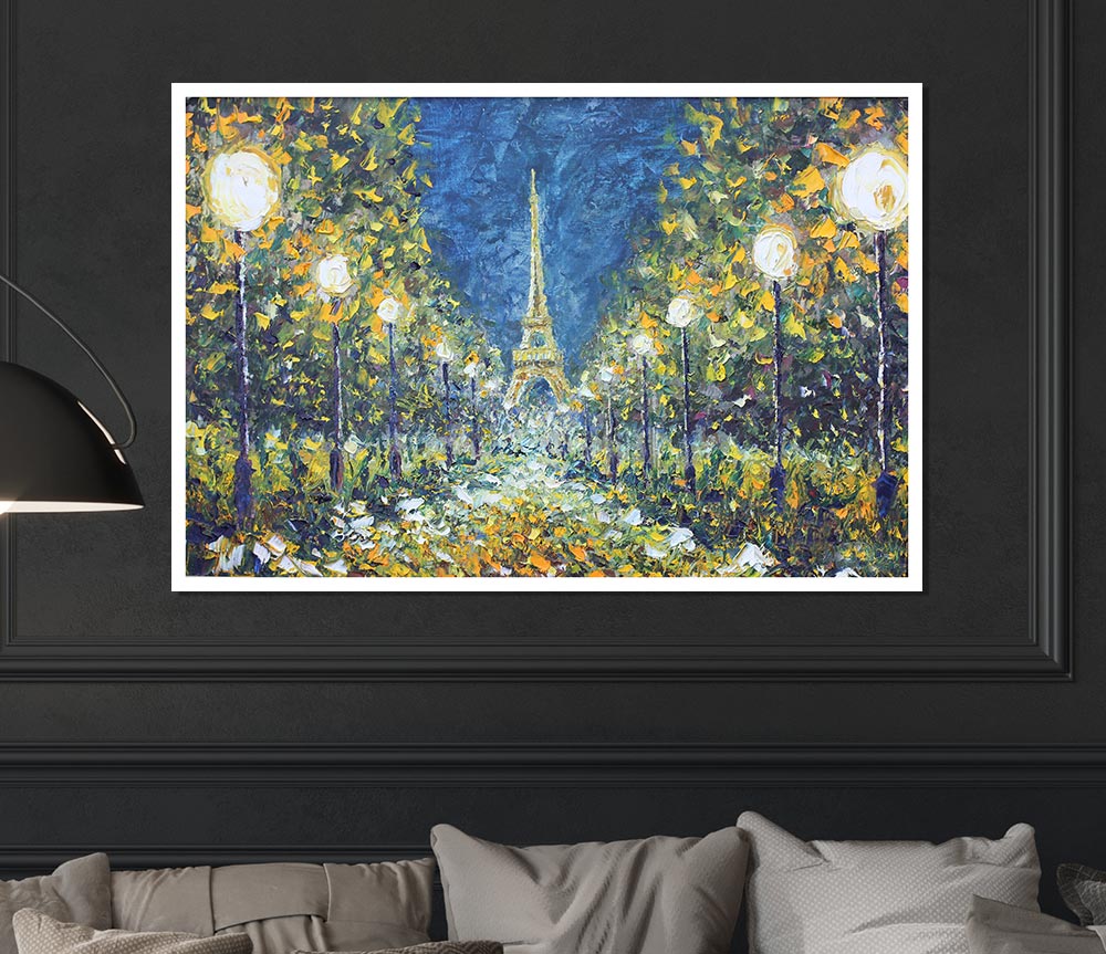 The Streetlights To Paris Print Poster Wall Art