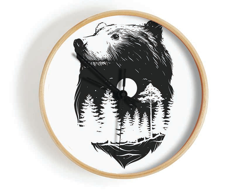 Camp With The Bears Clock - Wallart-Direct UK