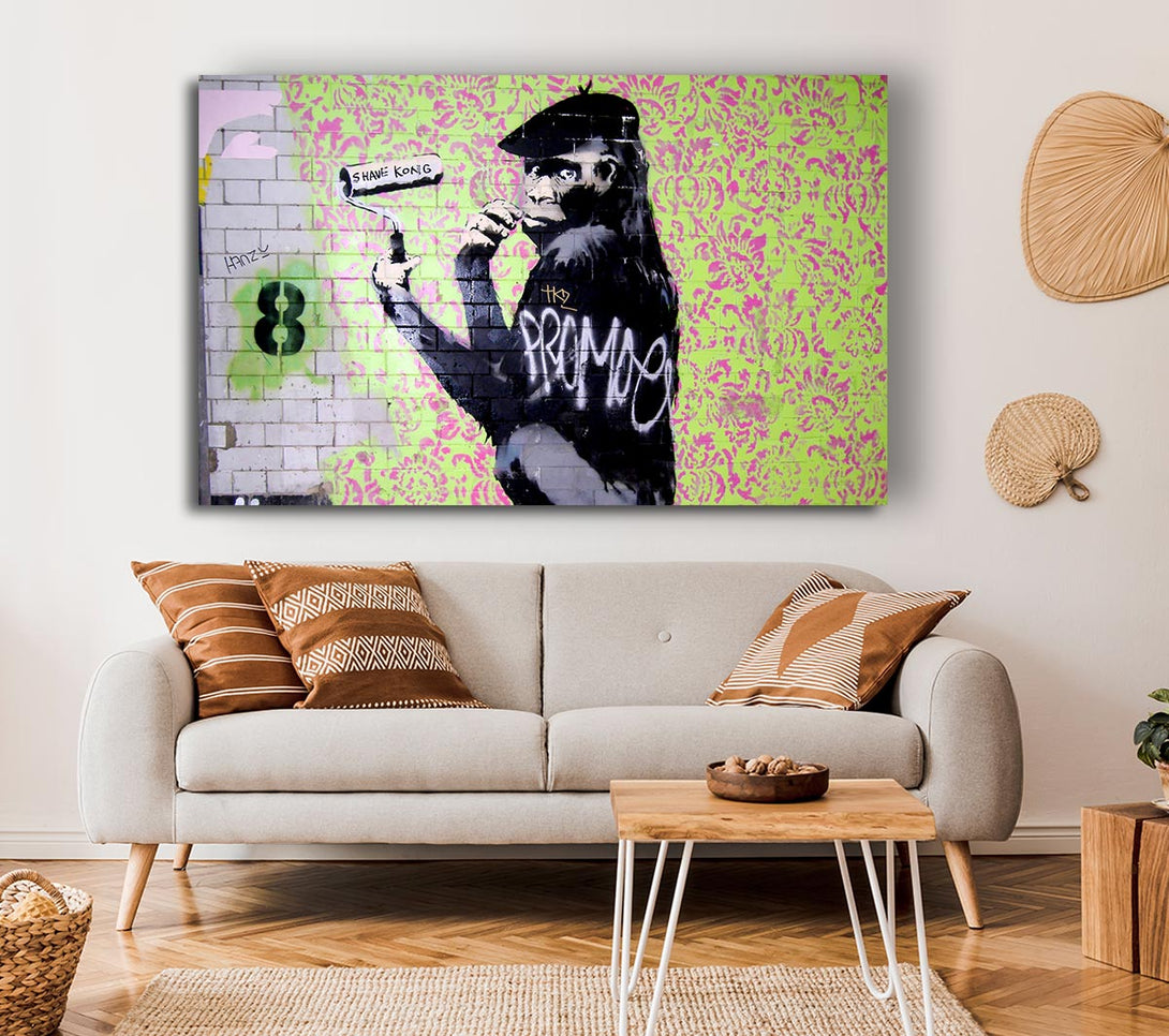 Picture of Chimp Artist Canvas Print Wall Art